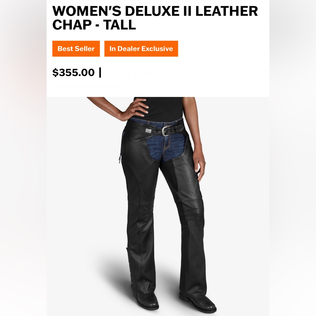 Harley Davidson Leather Chaps Size Small